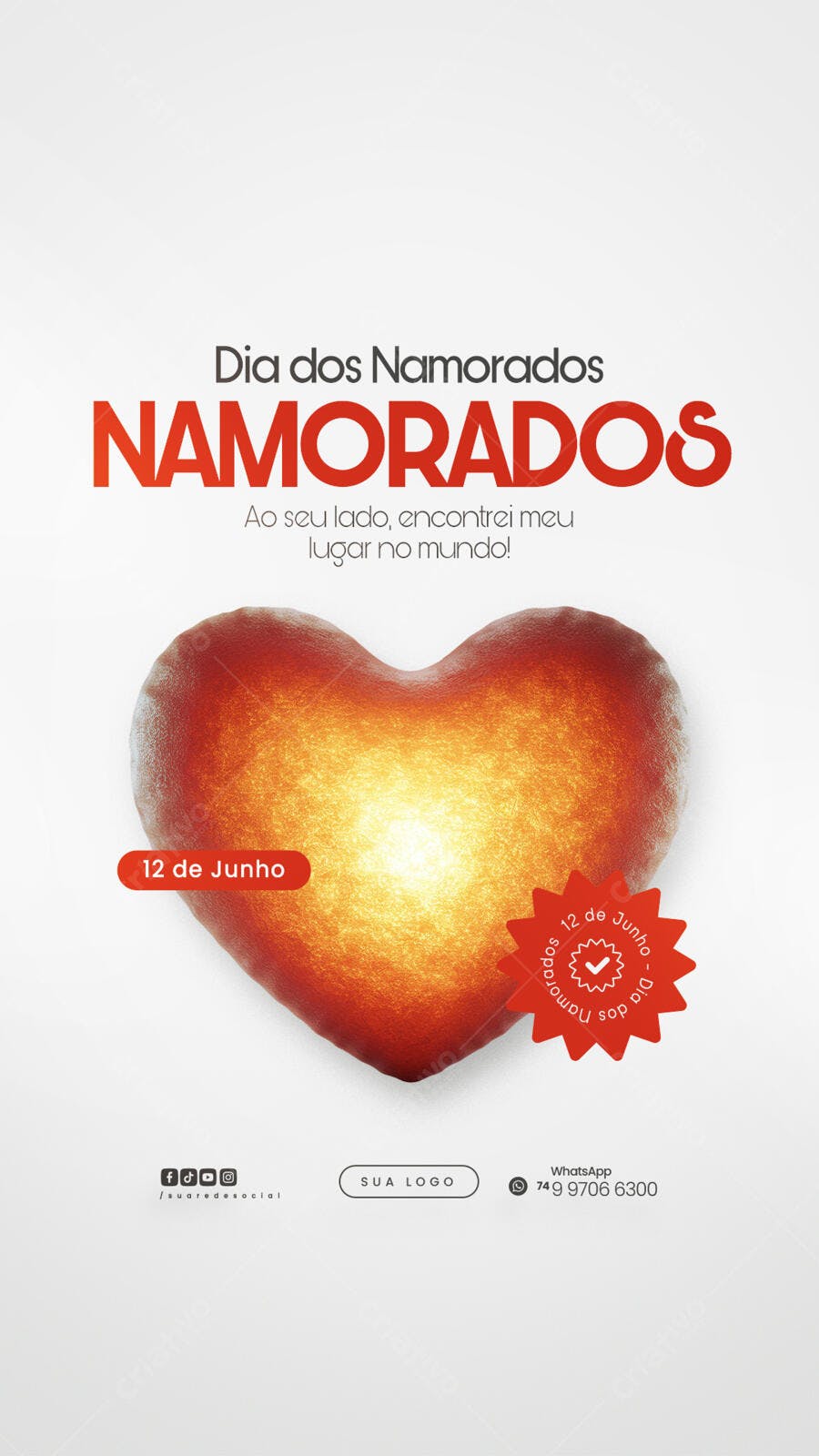 Postagem Dia dos Namorados PSD Editável