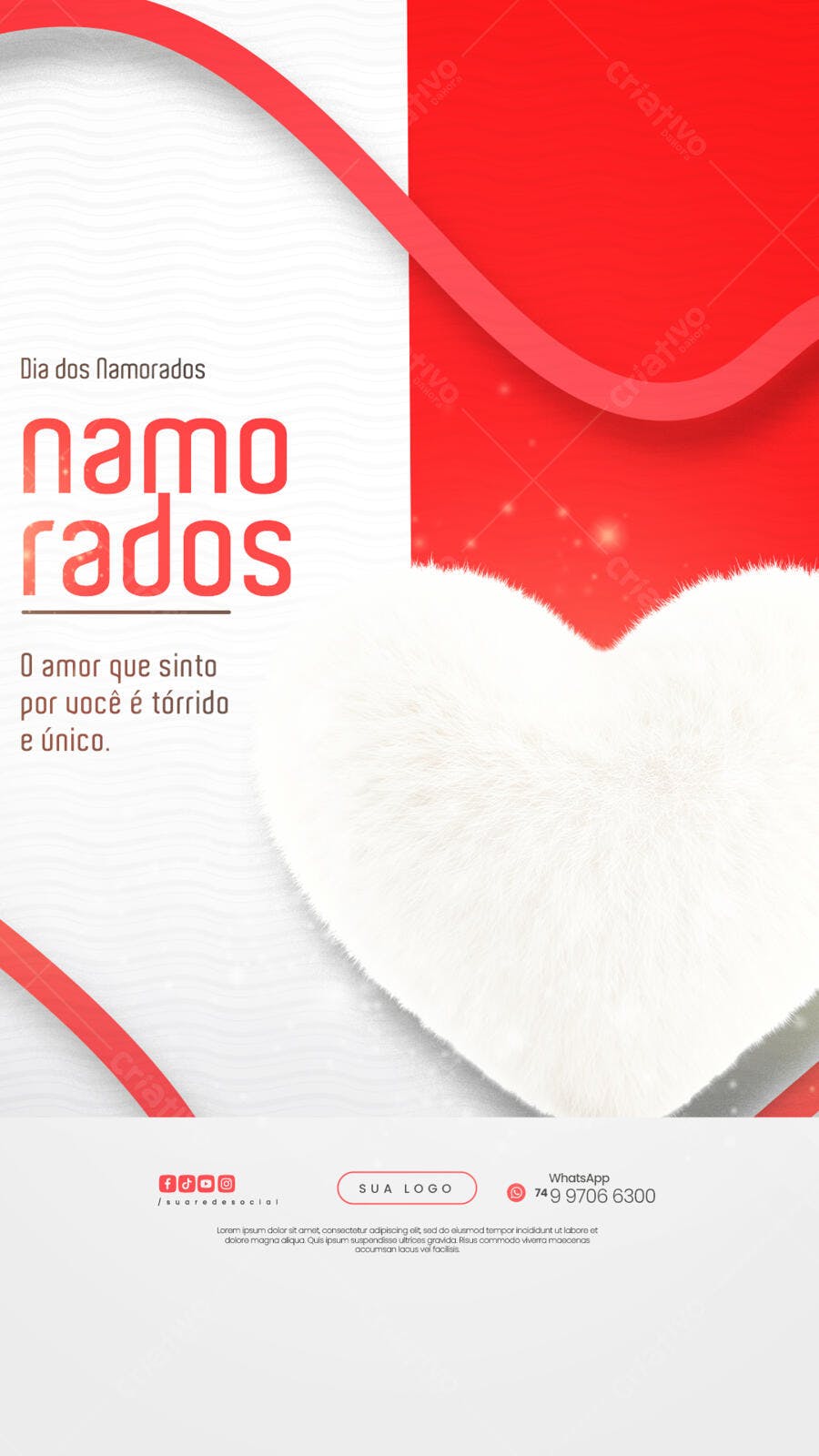 Flyer Dia dos Namorados PSD Editável