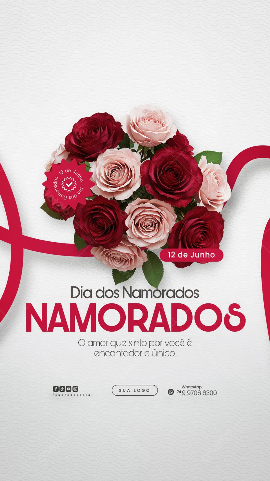 Flyer Dia dos Namorados PSD Editável