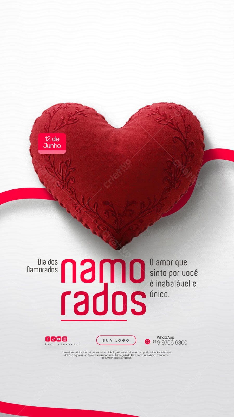 Flyer Dia dos Namorados PSD Editável