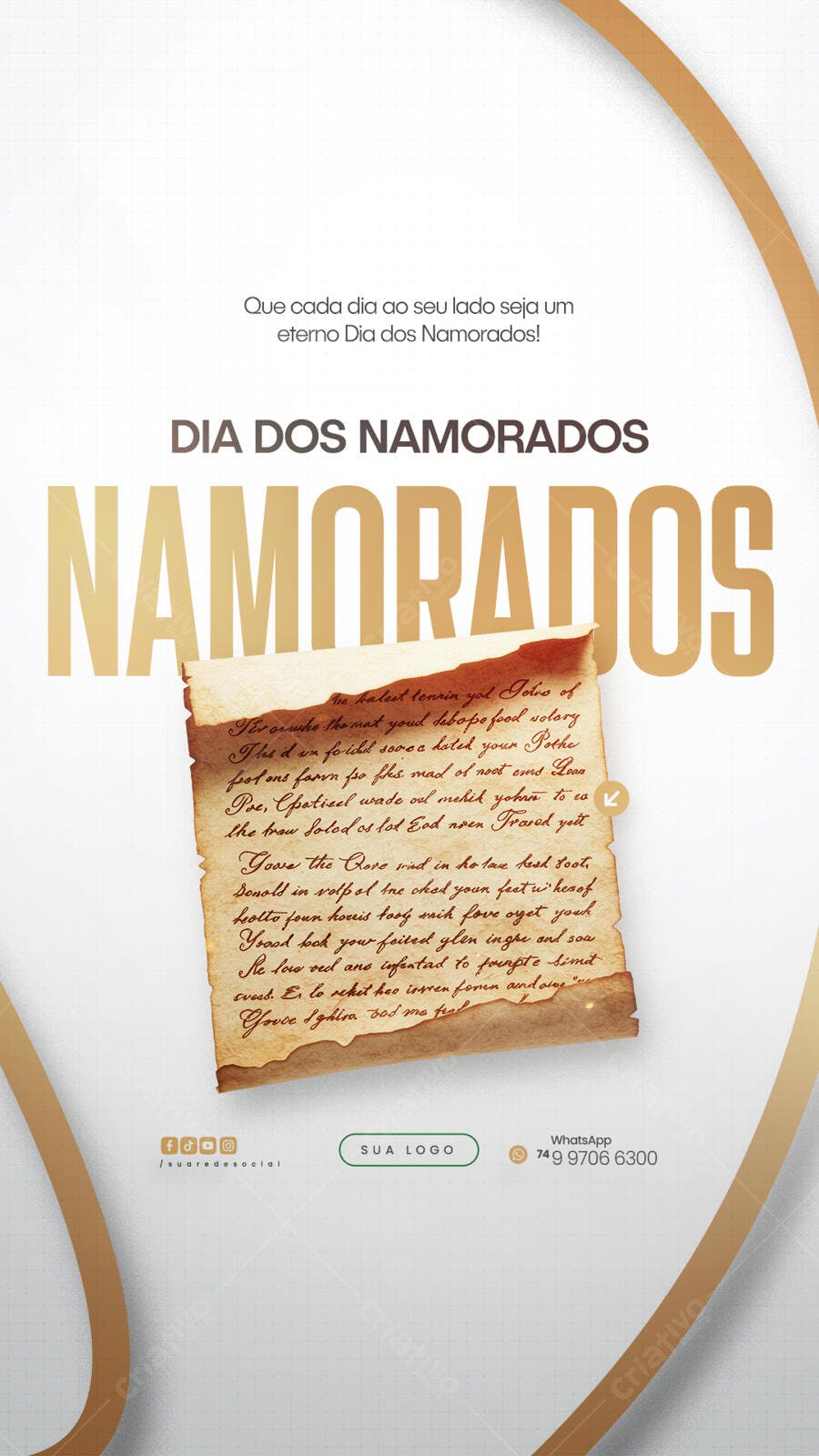 Flyer Dia dos Namorados PSD Editável
