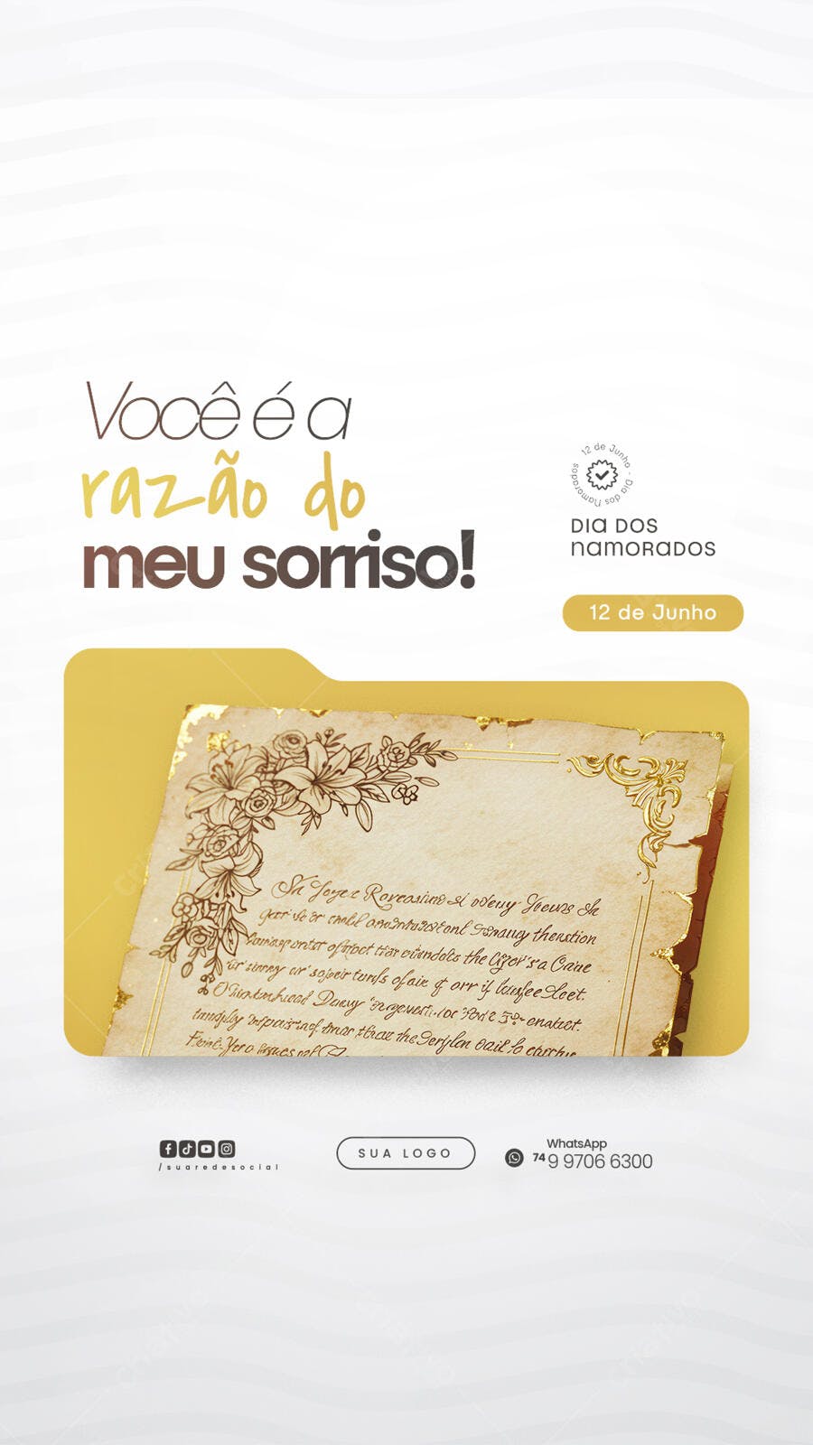 Postagem Dia dos Namorados PSD Editável