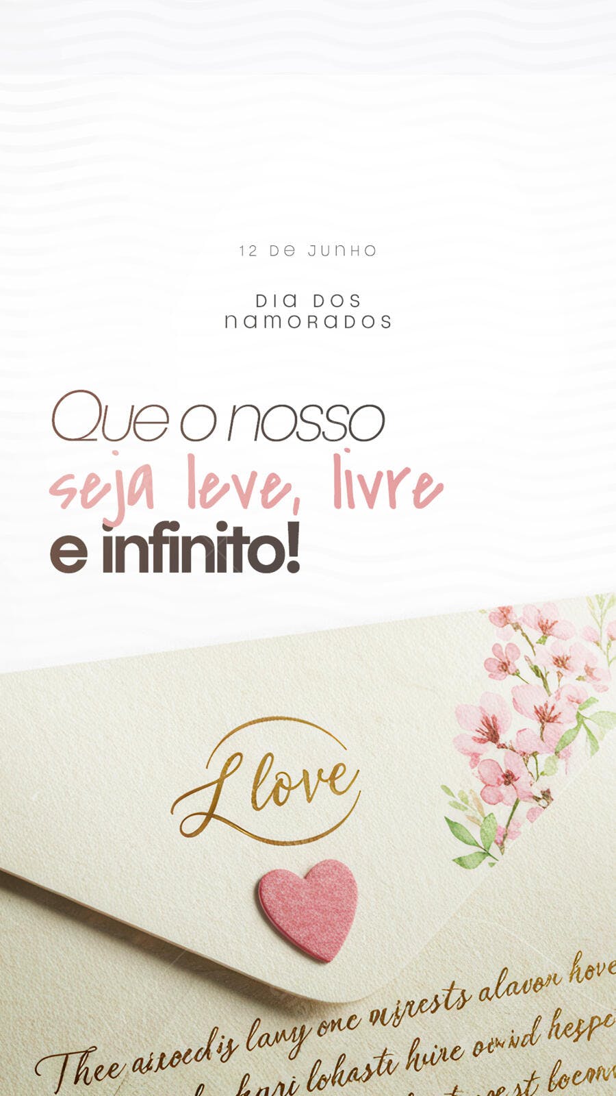 Cartão Dia dos Namorados PSD Editável