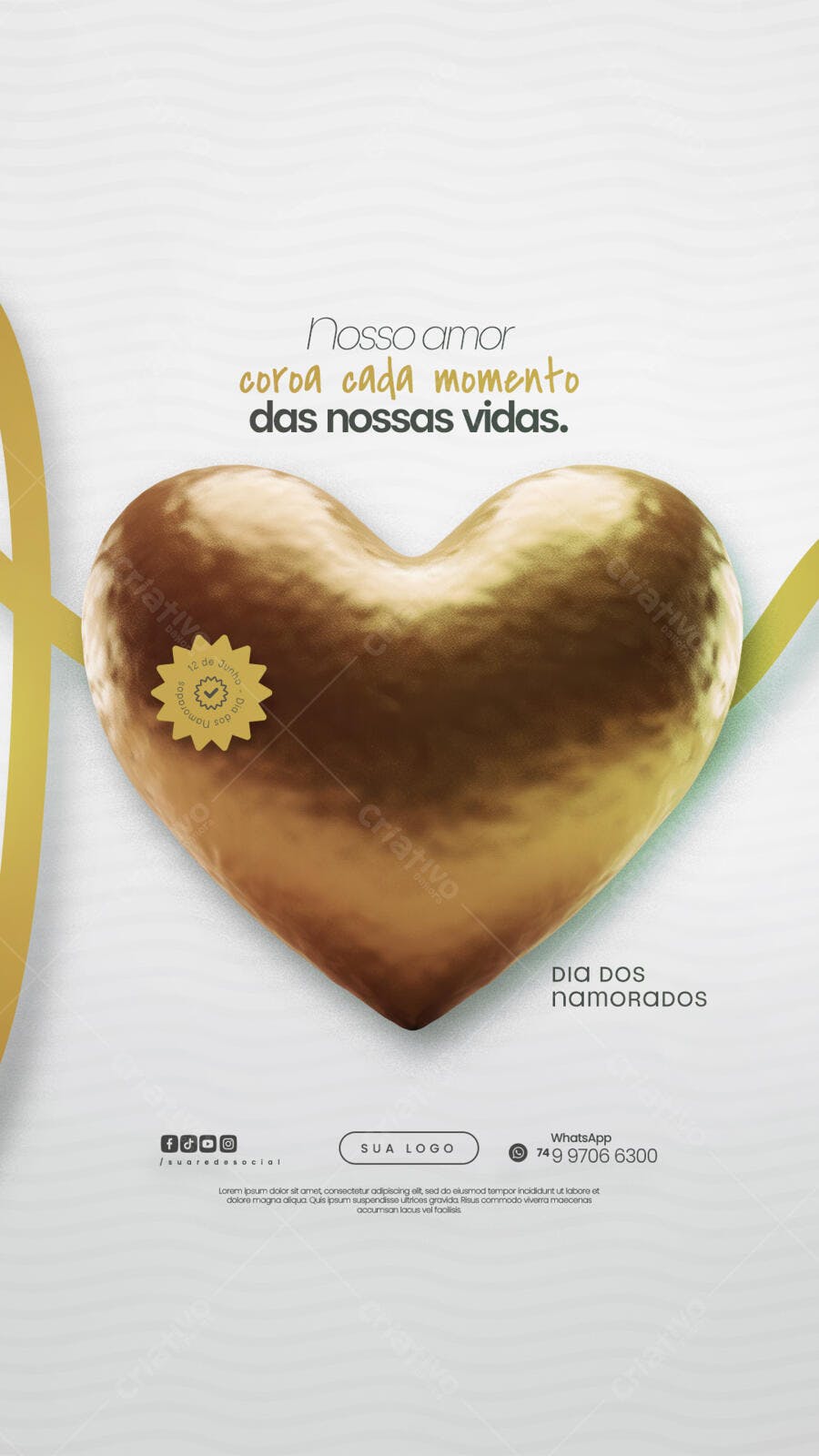 Flyer Dia dos Namorados PSD Editável