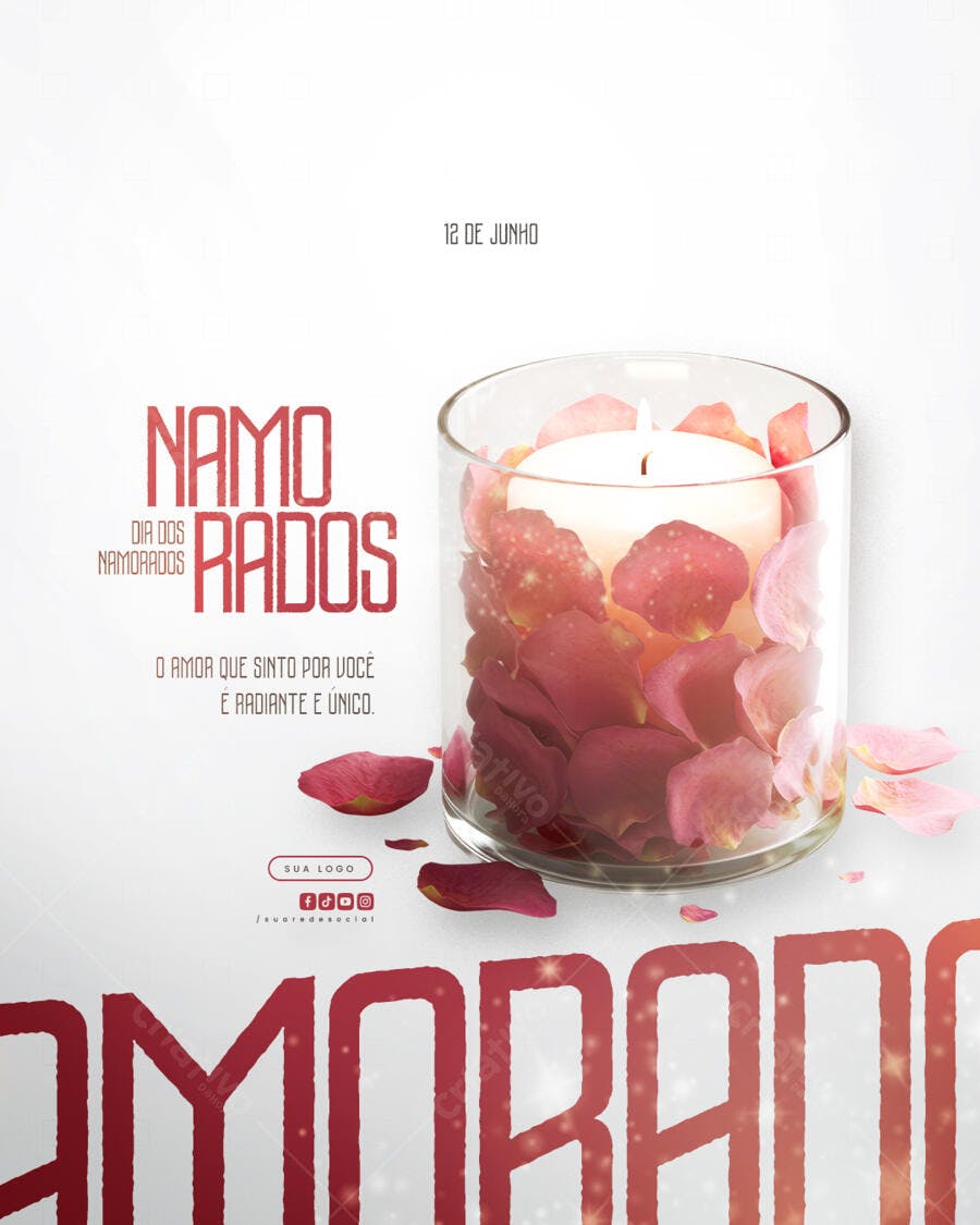 Flyer Dia dos Namorados PSD Editável
