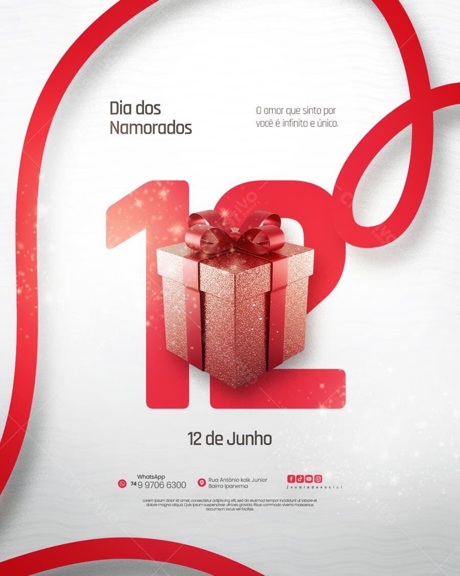 Flyer Dia dos Namorados PSD Editável