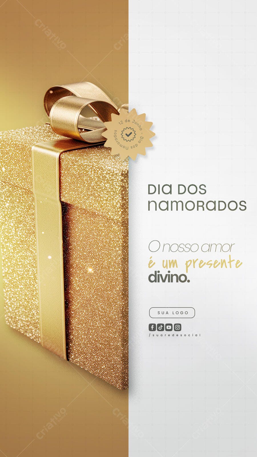 Flyer Dia dos Namorados 12 de Junho PSD Editável