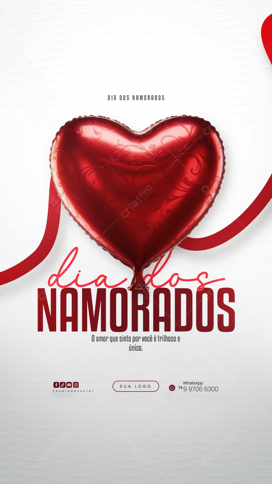 Flyer Dia dos Namorados PSD Editável