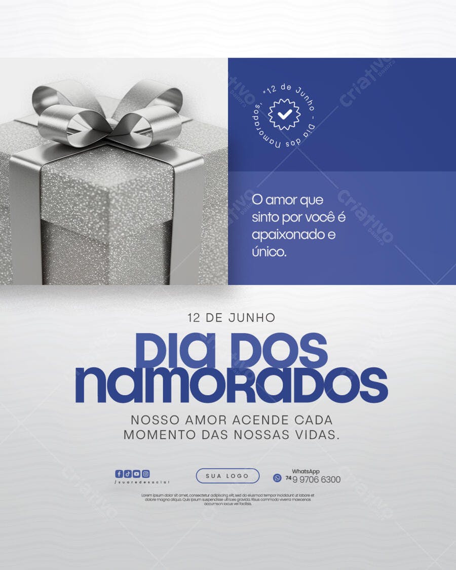 Flyer Dia dos Namorados PSD Editável
