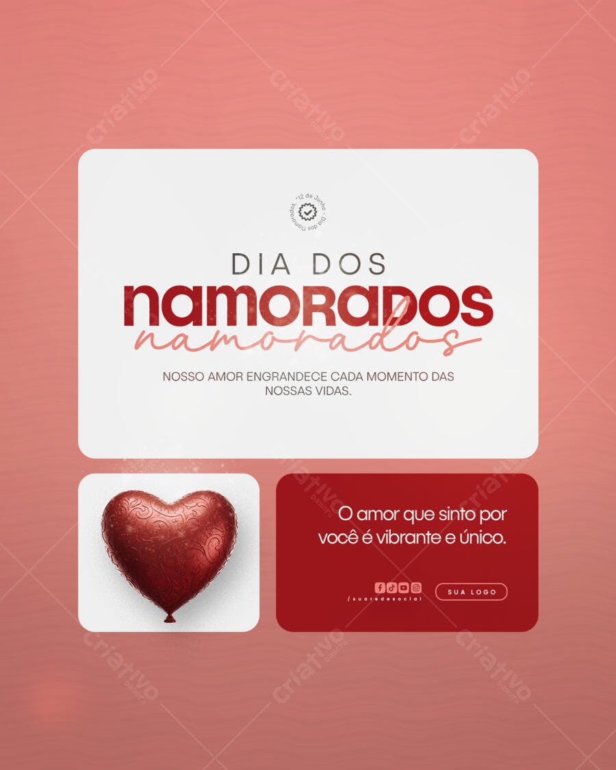Postagem Dia dos Namorados PSD Editável