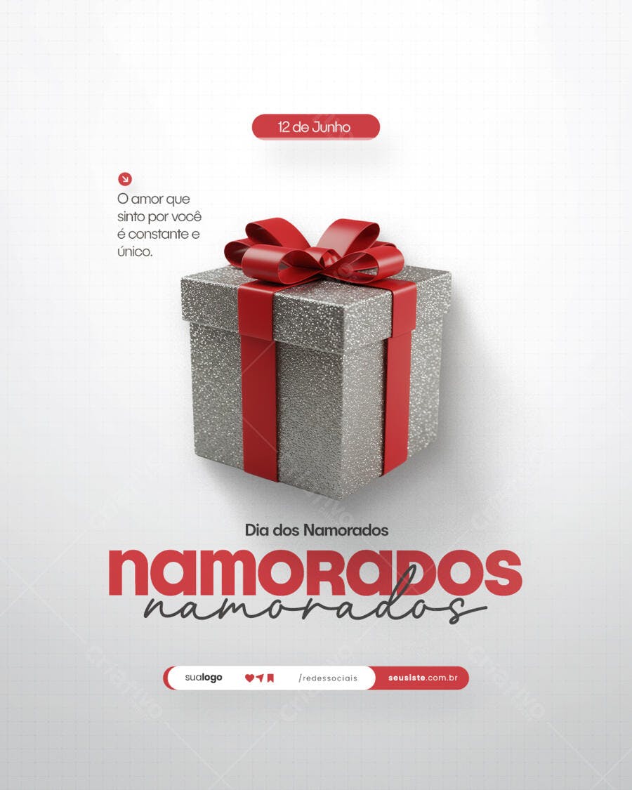 Postagem Dia dos Namorados PSD Editável