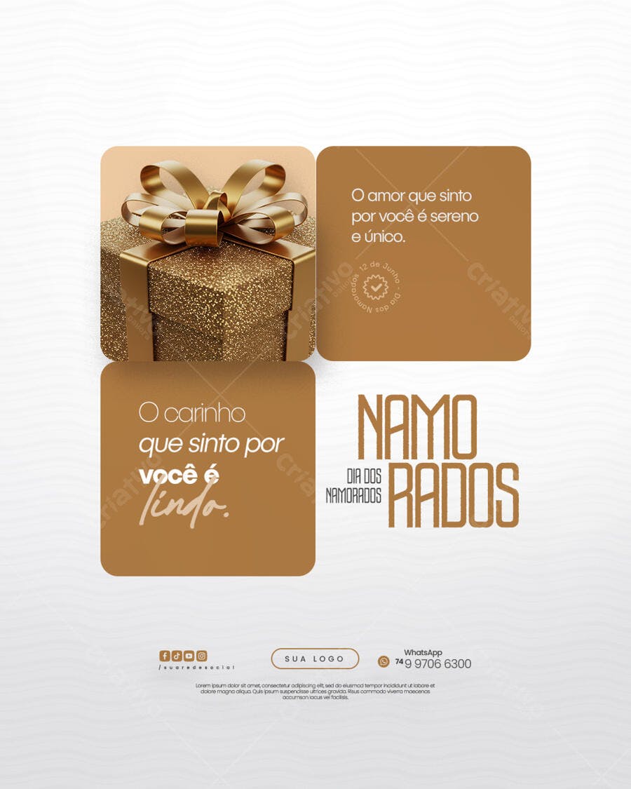 Post para o Dia dos Namorados PSD Editável