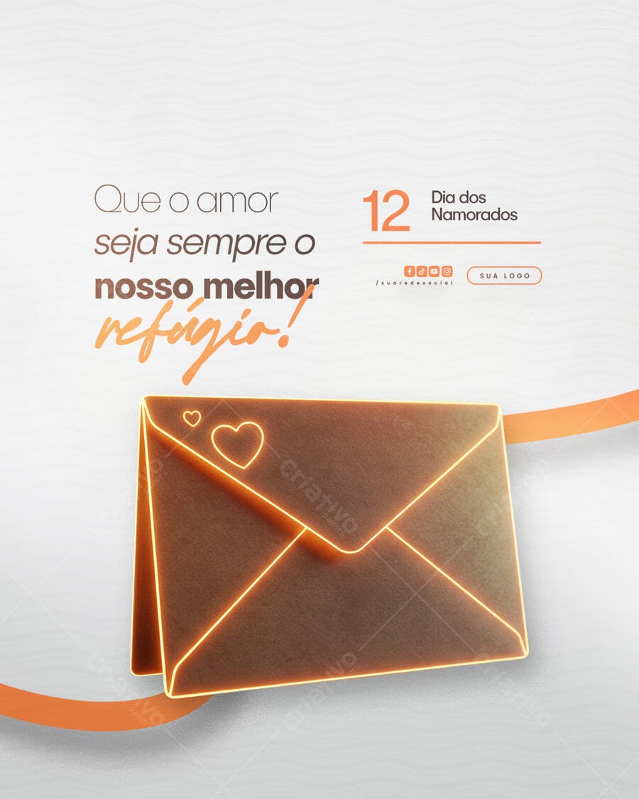 Post para o Dia dos Namorados PSD Editável