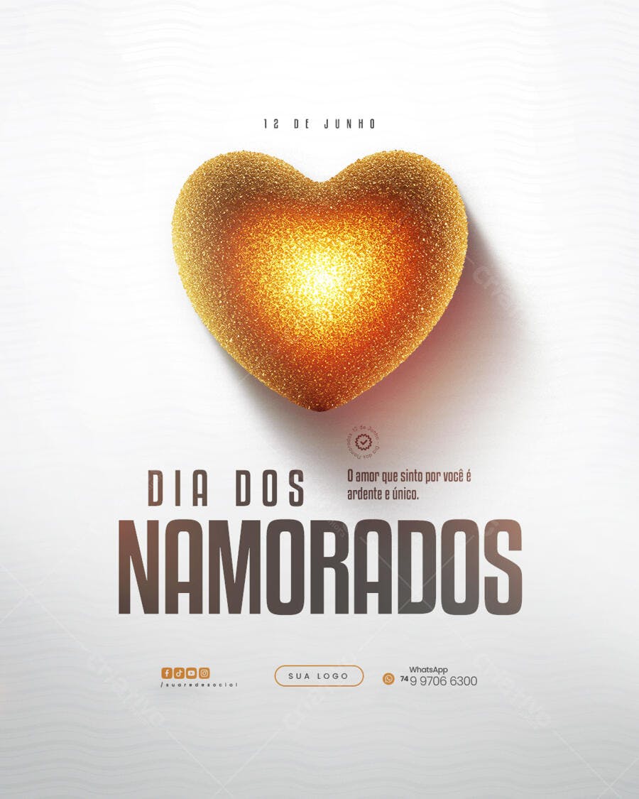 Postagem Dia dos Namorados PSD Editável