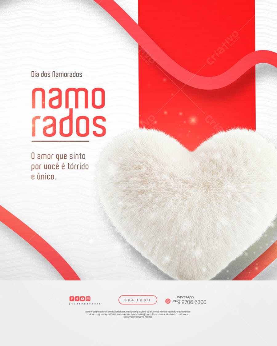 Postagem Dia dos Namorados PSD Editável
