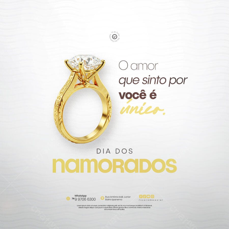 Flyer Dia dos Namorados PSD Editável