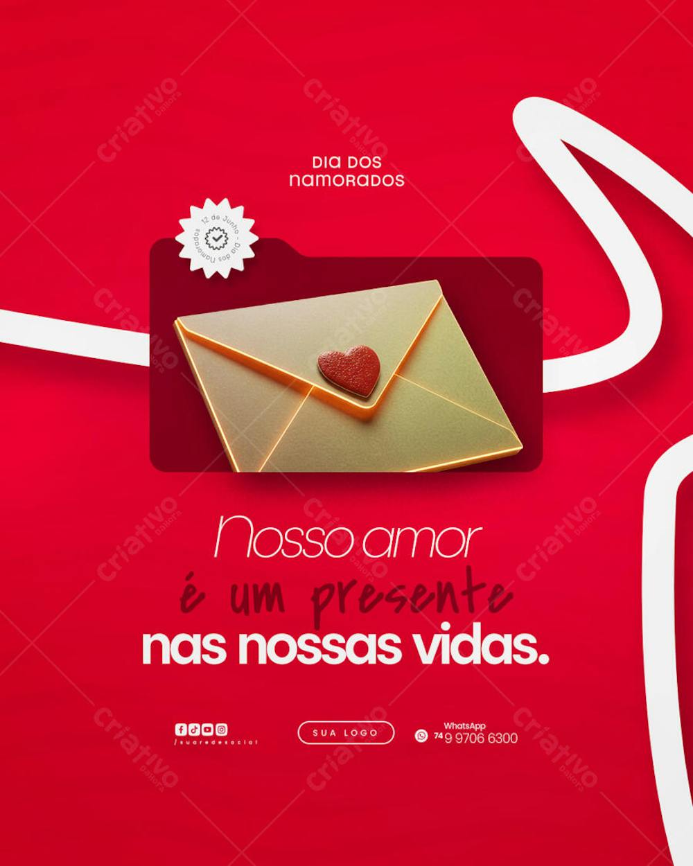 12 de Junho - Feliz Dia dos Namorados Social Media PSD Editável (87)