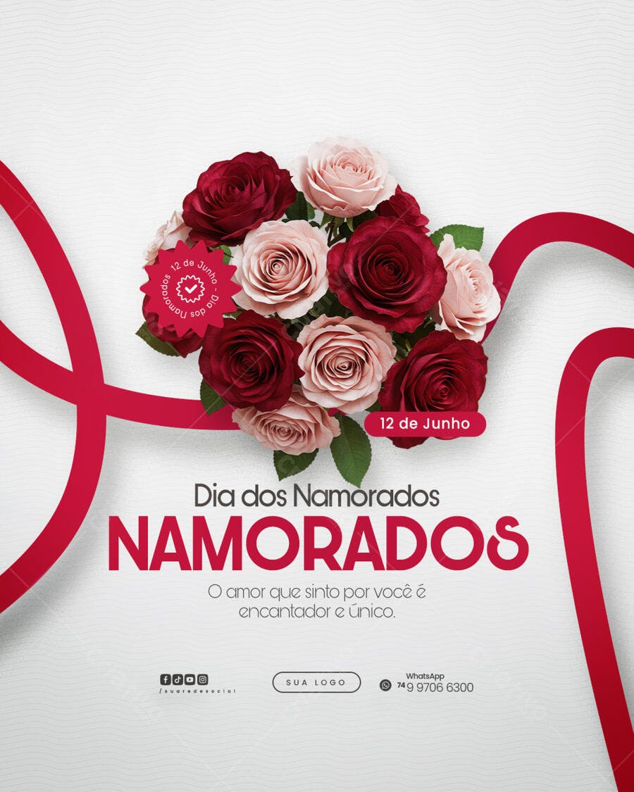 Post Dia dos Namorados PSD Editável