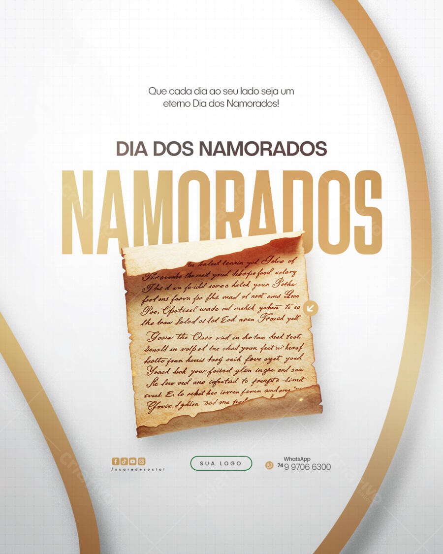 Flyer Dia dos Namorados PSD Editável