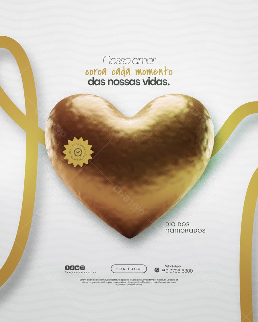 Postagem Dia dos Namorados PSD Editável