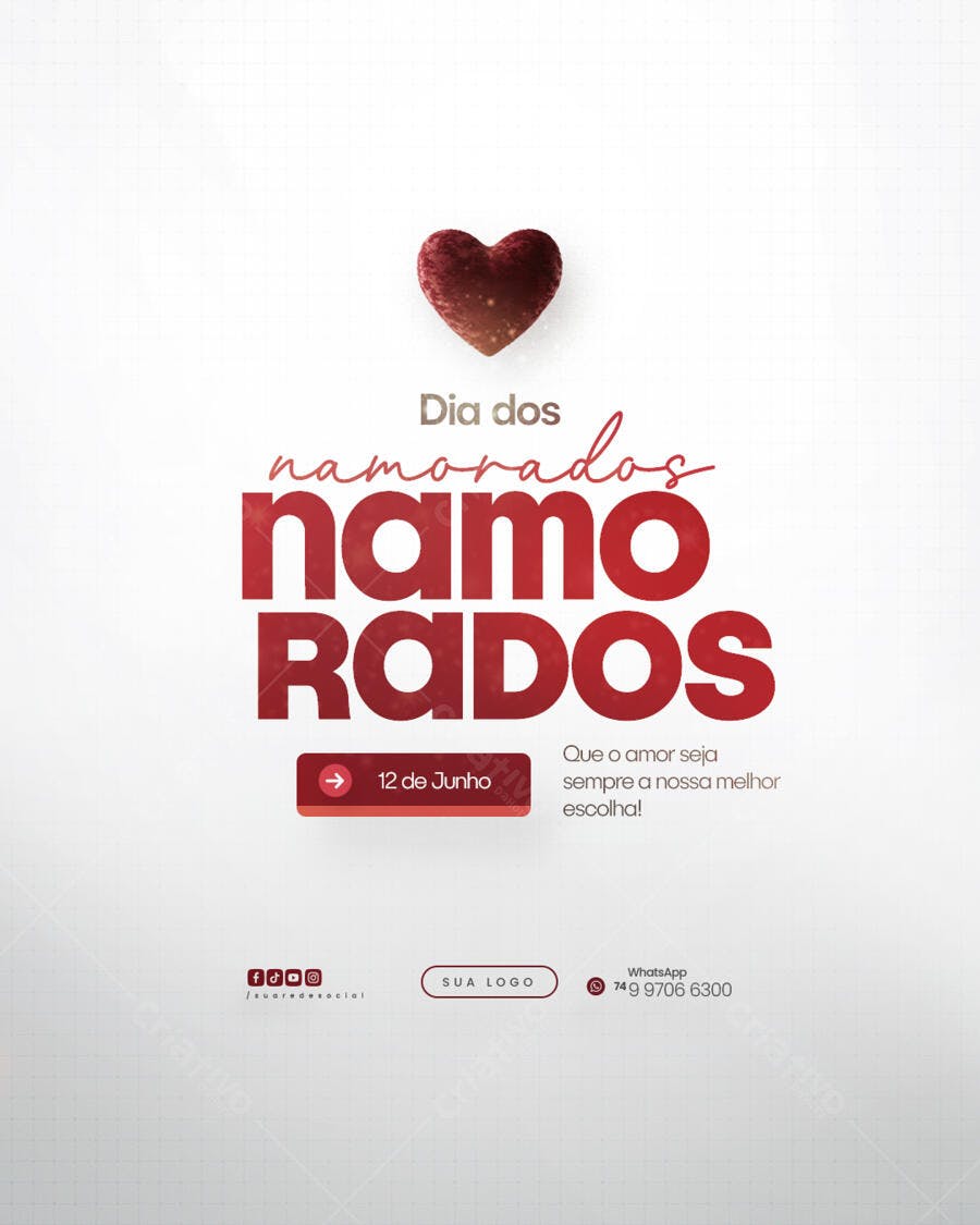 Postagem Dia dos Namorados PSD Editável