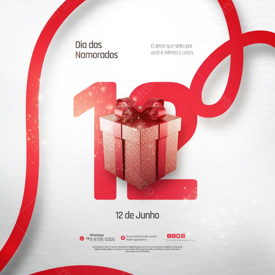 Flyer Dia dos Namorados PSD Editável