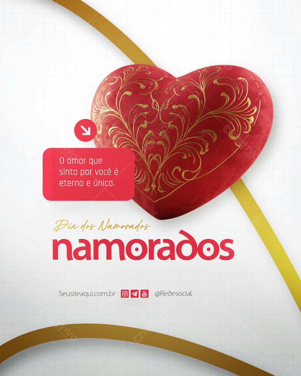 12 de Junho - Feliz Dia dos Namorados Social Media PSD Editável (100)