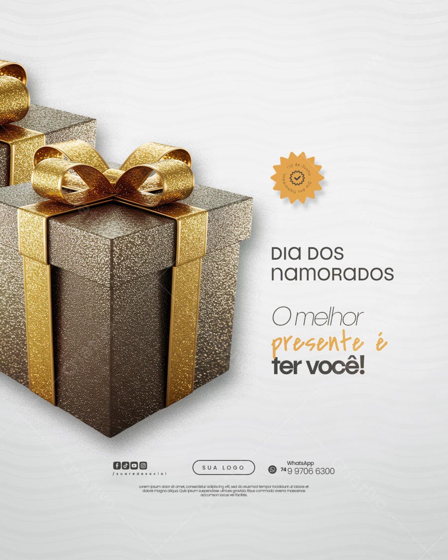 Postagem Dia dos Namorados PSD Editável