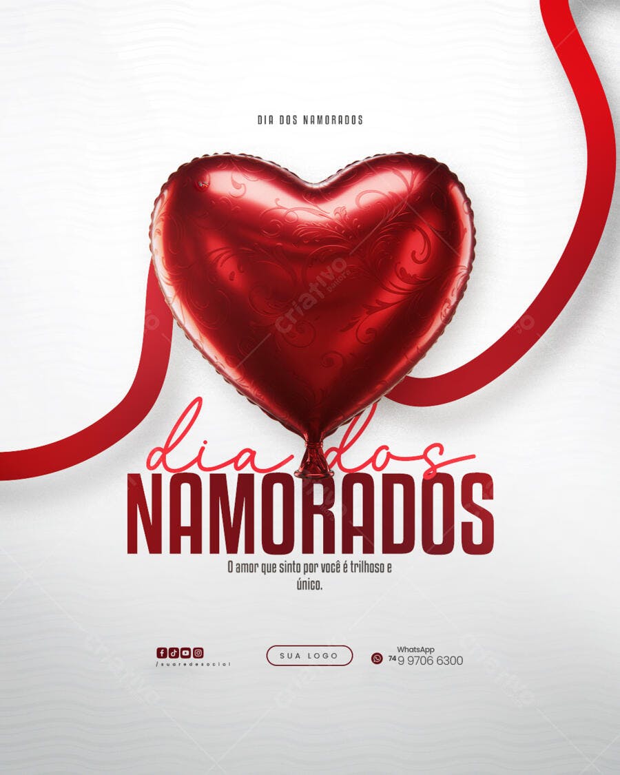 Banner Dia dos Namorados PSD Editável