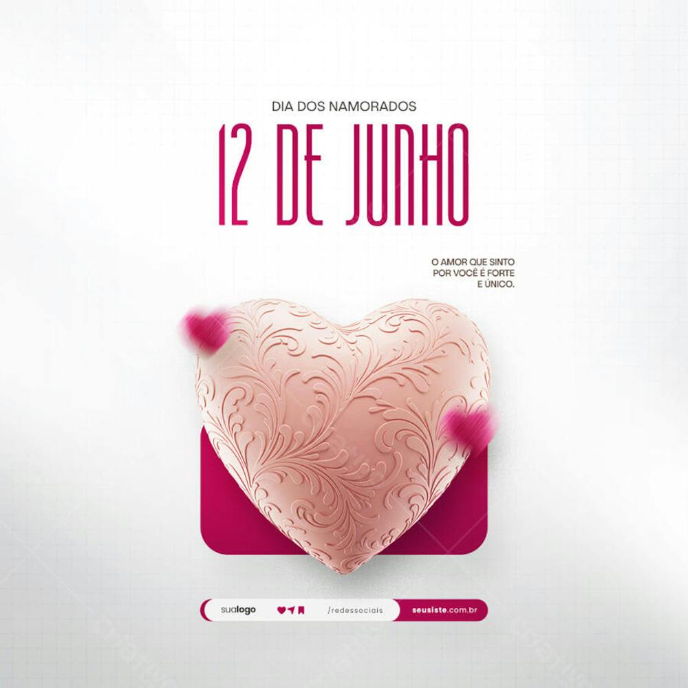 12 de Junho - Feliz Dia dos Namorados Social Media PSD Editável (110)