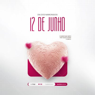 12 de Junho - Feliz Dia dos Namorados Social Media PSD Editável (110)