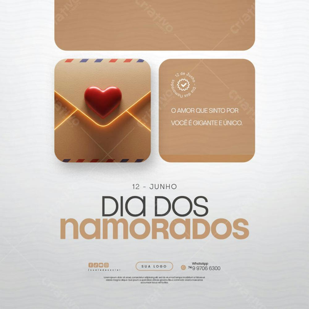 12 de Junho - Feliz Dia dos Namorados Social Media PSD Editável (117)