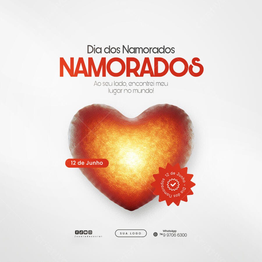 Postagem Dia dos Namorados PSD Editável