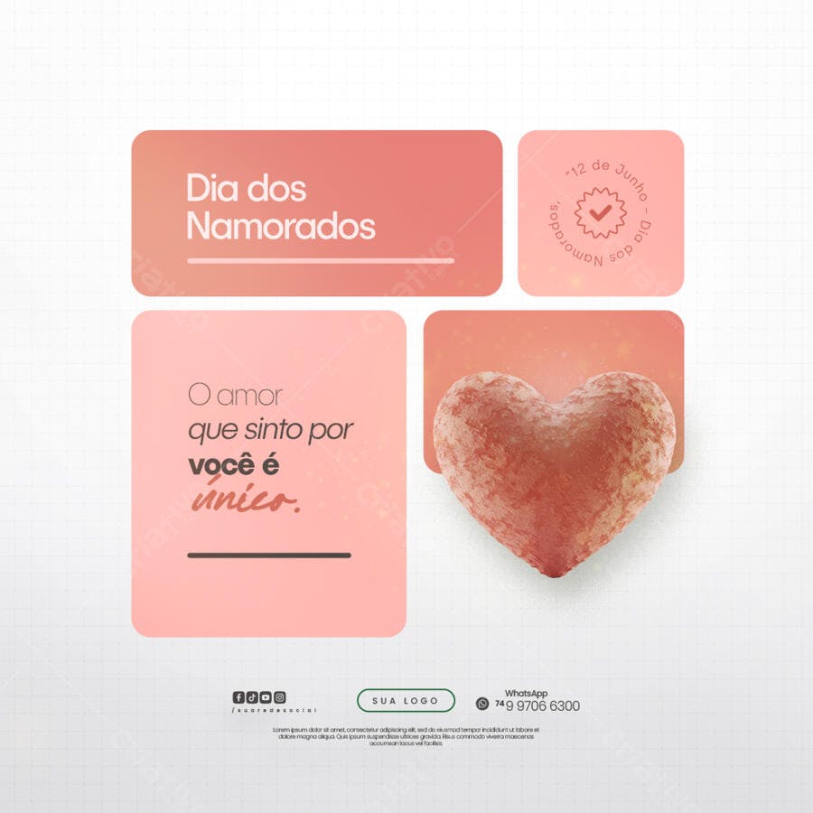 Postagem Dia dos Namorados PSD Editável