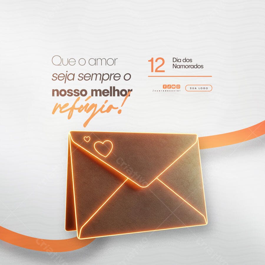 Postagem Dia dos Namorados PSD Editável