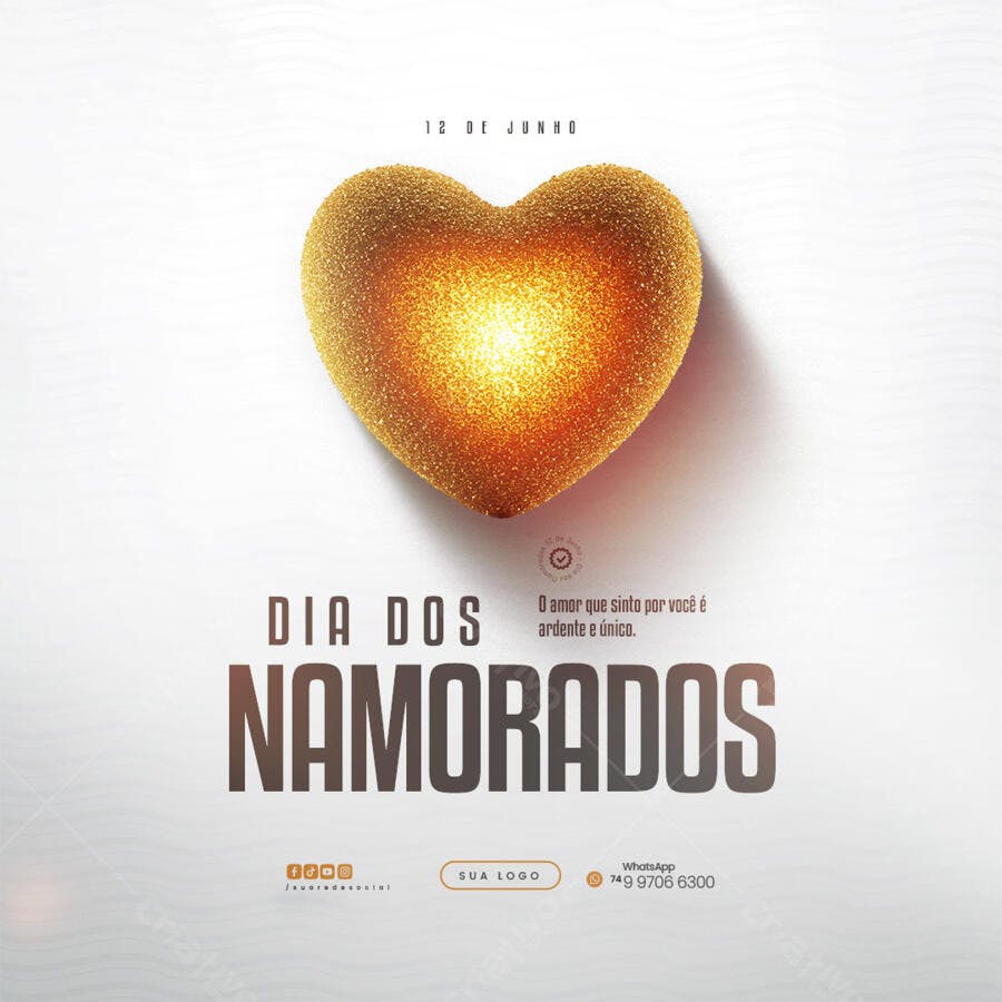 Flyer Dia dos Namorados PSD Editável
