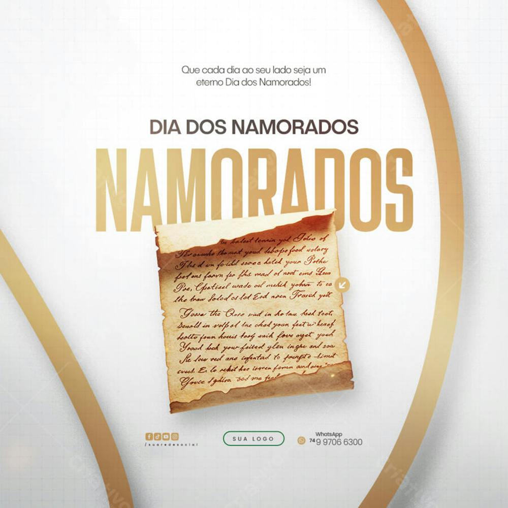 12 de Junho - Feliz Dia dos Namorados Social Media PSD Editável (133)