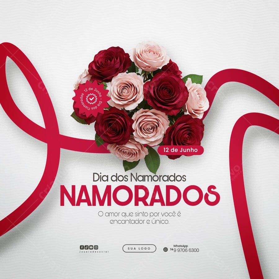 Postagem Dia dos Namorados PSD Editável