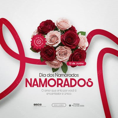 12 de Junho - Feliz Dia dos Namorados Social Media PSD Editável (130)