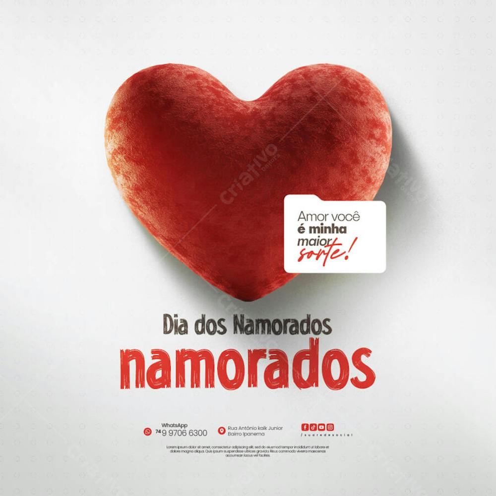 12 de Junho - Feliz Dia dos Namorados Social Media PSD Editável (128)