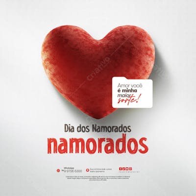 12 de Junho - Feliz Dia dos Namorados Social Media PSD Editável (128)