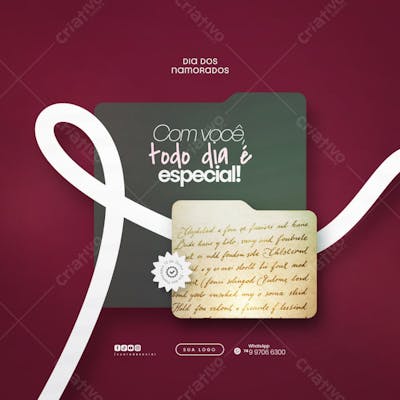 12 de Junho - Feliz Dia dos Namorados Social Media PSD Editável (138)