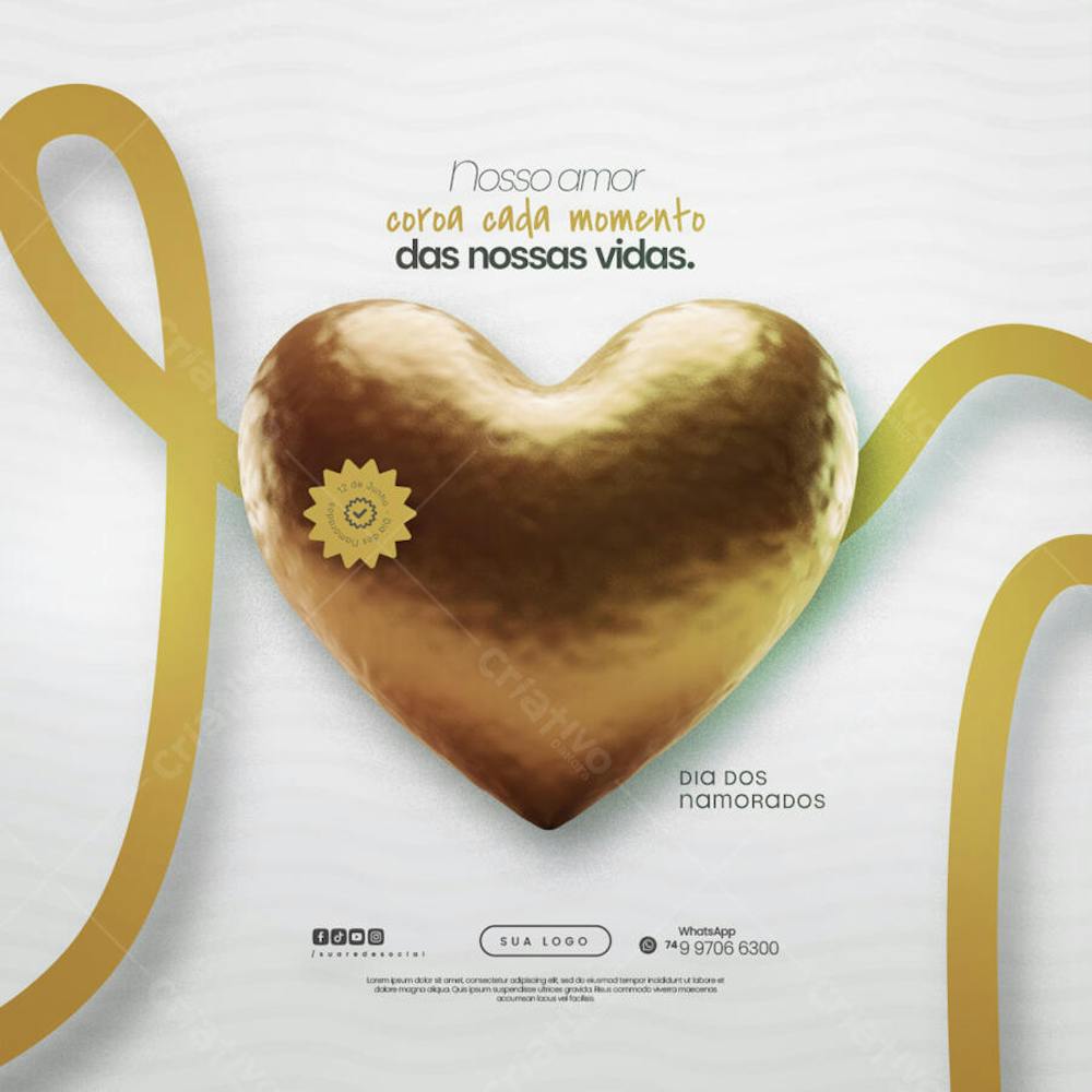 12 de Junho - Feliz Dia dos Namorados Social Media PSD Editável (140)