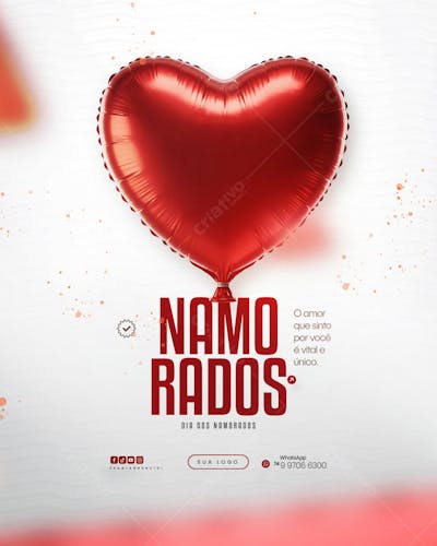 12 de Junho - Feliz Dia dos Namorados Social Media PSD Editável (97)