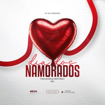 12 de Junho - Feliz Dia dos Namorados Social Media PSD Editável (148)