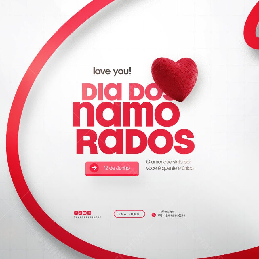 Postagem Dia dos Namorados PSD Editável