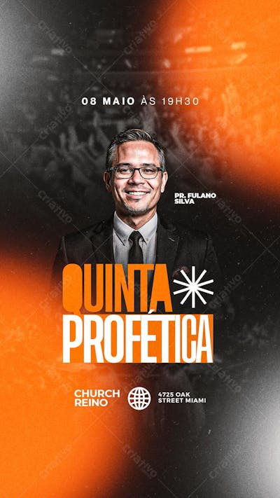 Flyer Quinta Profética Story Psd 