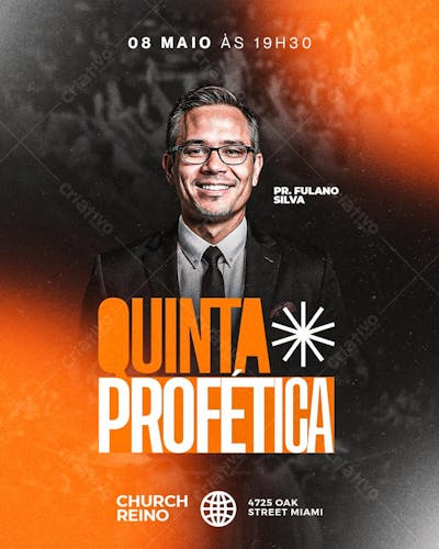 Flyer Quinta Profética Feed Psd