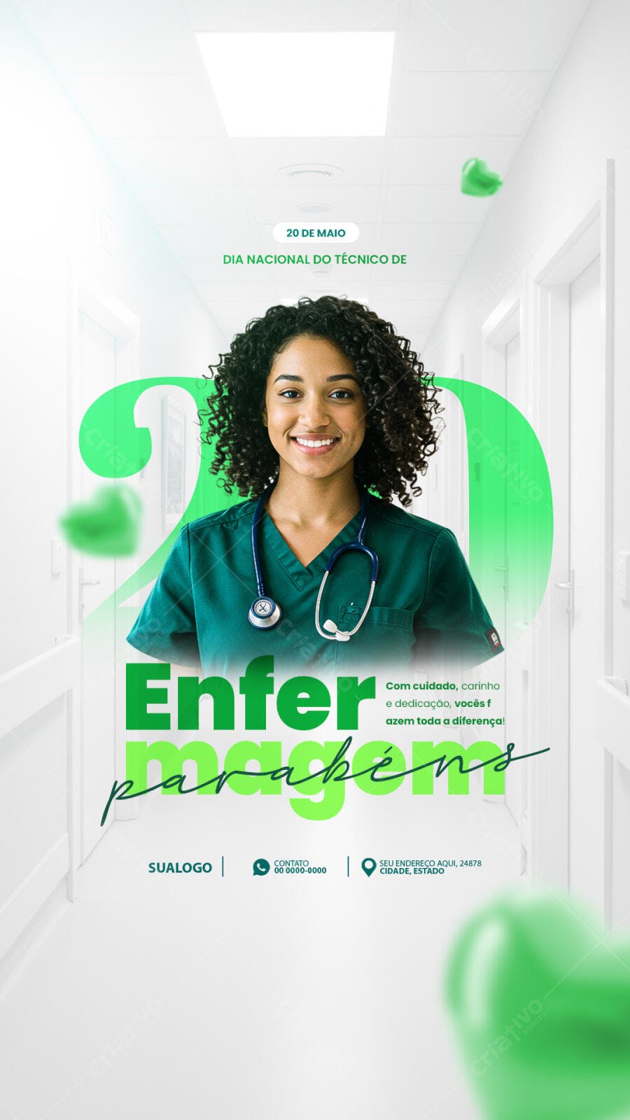 Post para Dia do Técnico de Enfermagem PSD Editável