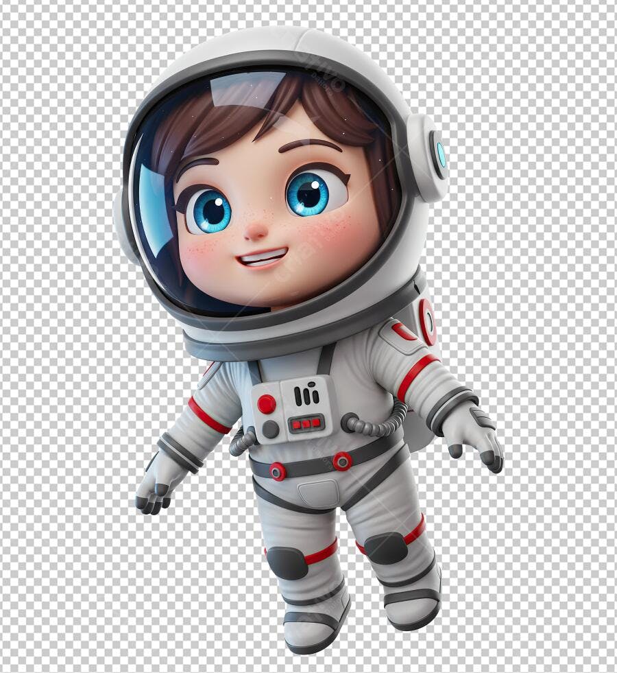 PNG Ilustração Astronauta Criança Fundo Transparente